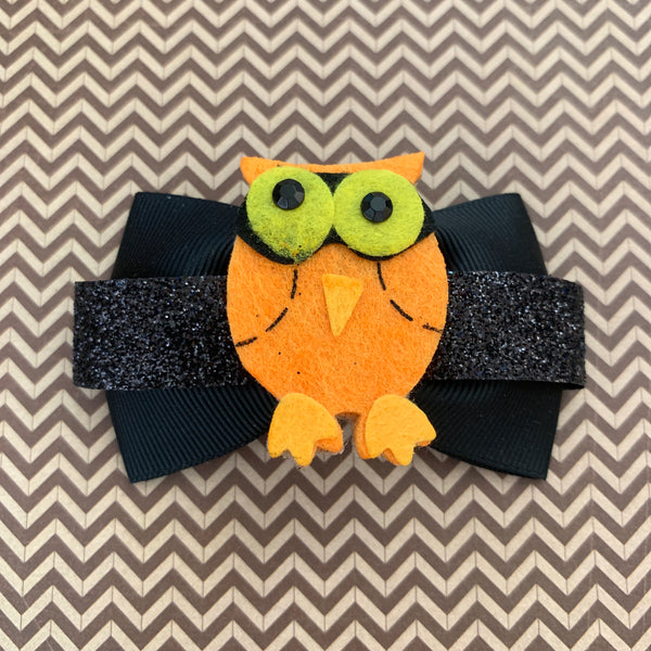 Small Owl Hair Bow