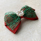 Red & Green Holiday Hair Bow