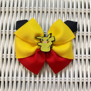Pikachu Inspired Hair Bow
