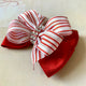 Red & White Holiday Hair Bow