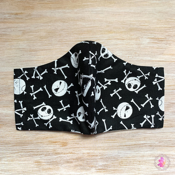 Jack Skellington Inspired Handmade Fabric Mask