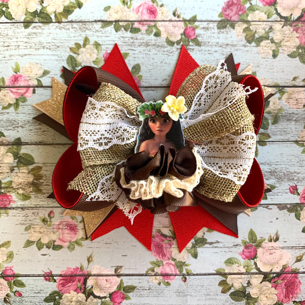 Hawaiian Princess Inspired Hair Bow